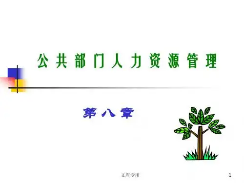 公共部门人力资源管理第八章