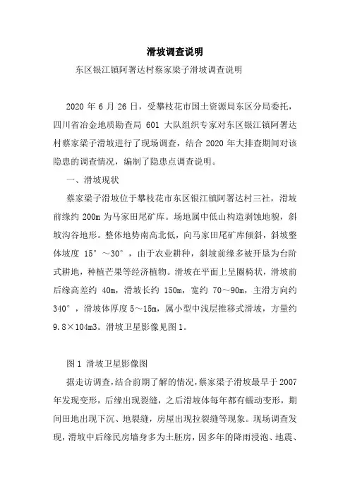 最新滑坡调查说明