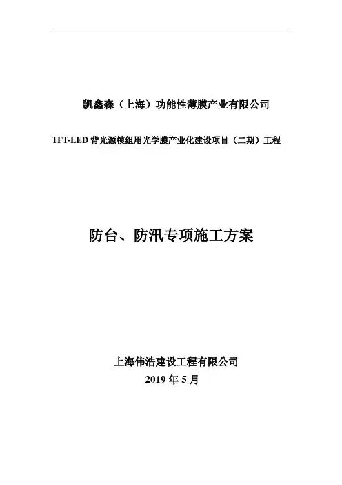 防台防汛专项施工方案