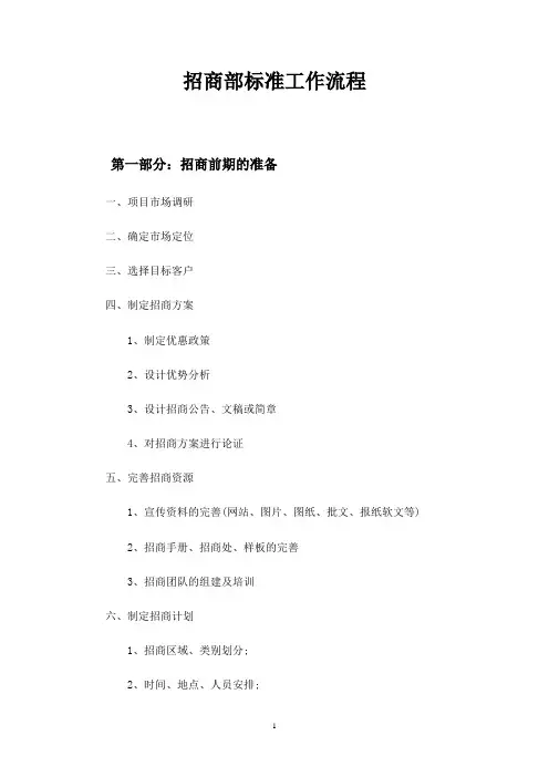 招商部工作流程