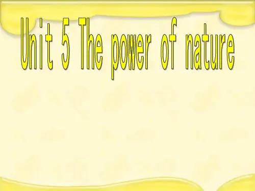 高考英语复习《 Unit 5 The power of nature》