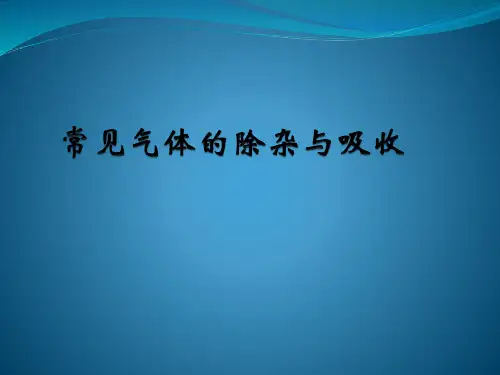 中考化学专题复习:常见气体的除杂与吸收 课件
