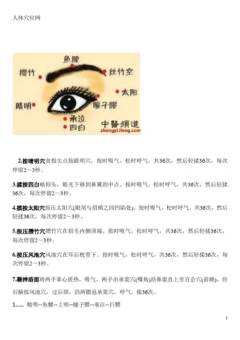 人体穴位知识