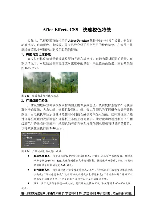 After Effects CS5  快速校色特效