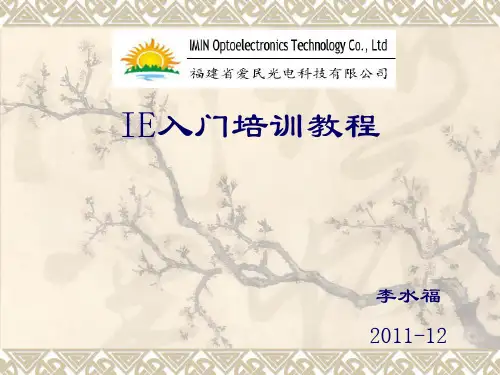 IE入门培训教程(超全)