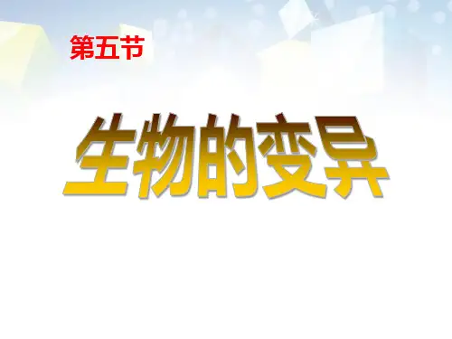 《生物的变异》PPT 图文