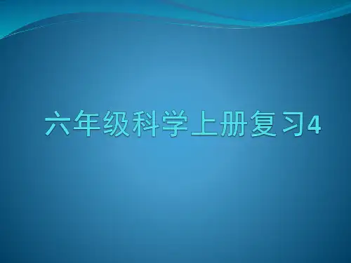 超强整理教科版科学六年级上册单元四复习