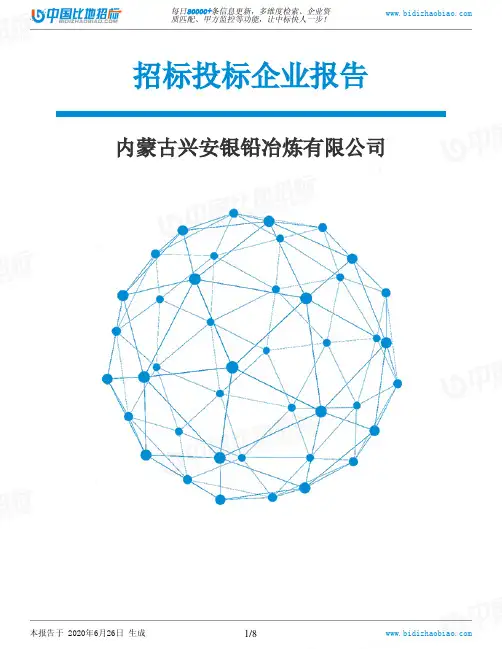 内蒙古兴安银铅冶炼有限公司-招投标数据分析报告