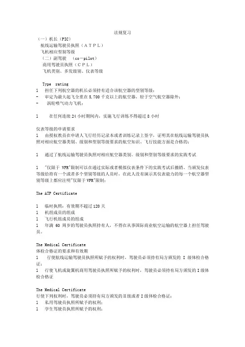 ATP法规提要