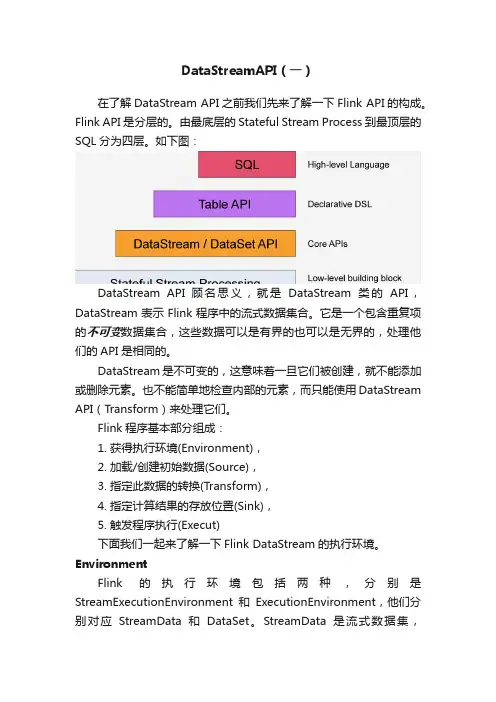 DataStreamAPI（一）