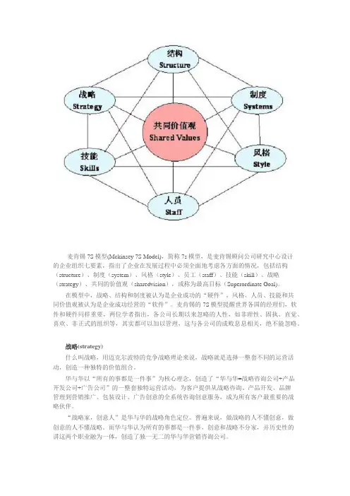 华与华公司的麦肯锡7S模型分析