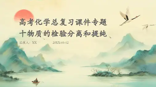 高考化学总复习课件专题十物质的检验分离和提纯