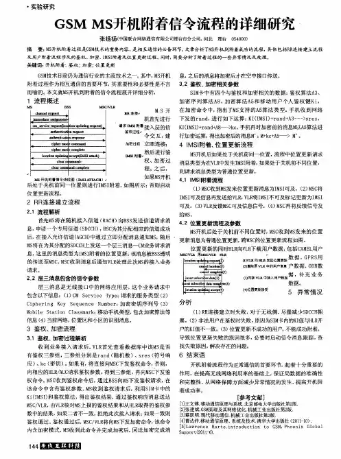 GSM MS开机附着信令流程的详细研究
