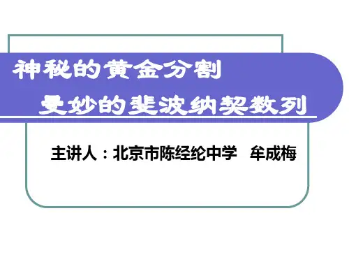 【PPT】神秘的黄金分割