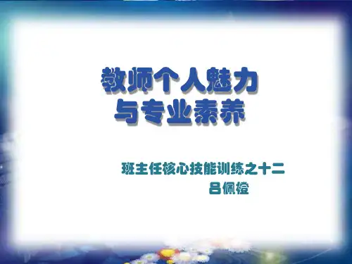 教师个人魅力与专业素养分析
