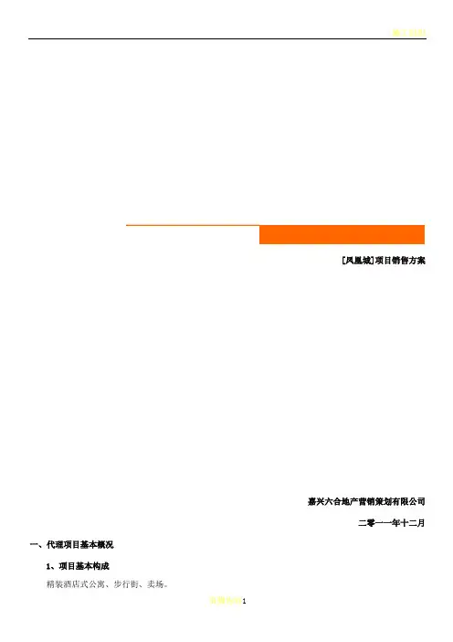 [凤凰城]项目销售方案