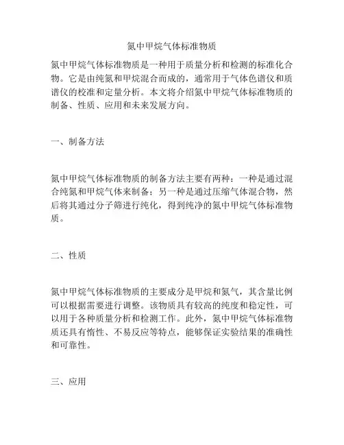 氮中甲烷气体标准物质