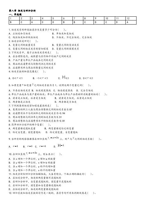 统计学第八章测试题