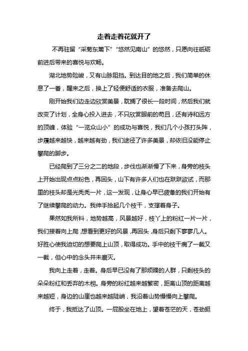 初一作文：走着走着花就开了作文600字_1