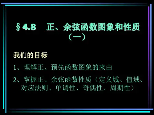 高一数学课件：正、余弦函数图象和性质(一)