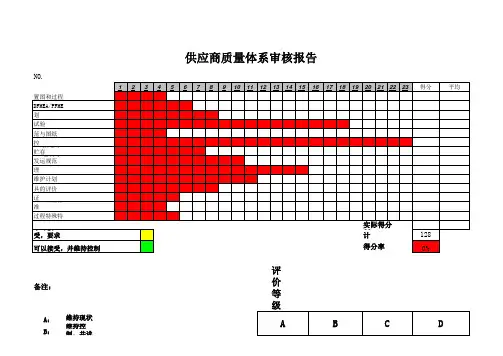 供应商质量体系审核报告