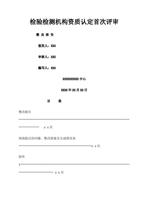 实验室整改报告 