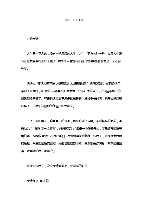 考验作文(10篇)