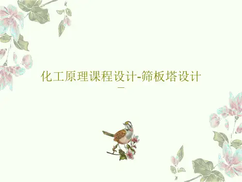 化工原理课程设计-筛板塔设计50页PPT