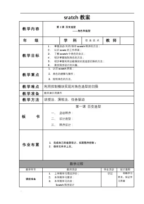 SCRATCH全套教案
