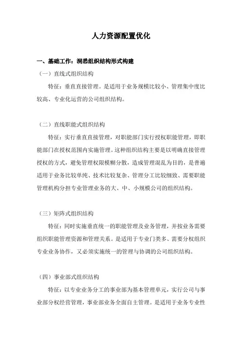 人力资源配置优化