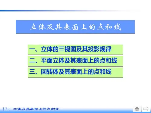 立体及其表面上的点和线PPT课件