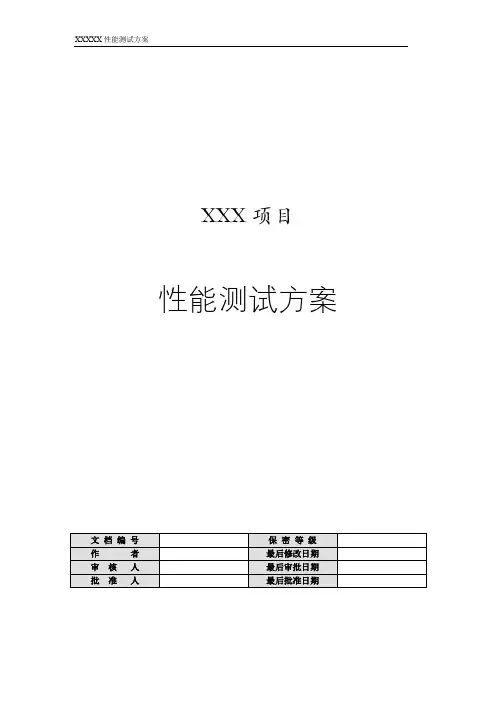 性能测试方案