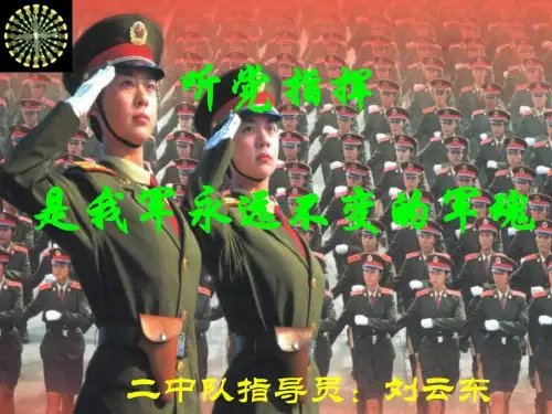 党指挥枪是我军永远不变的军魂.ppt40
