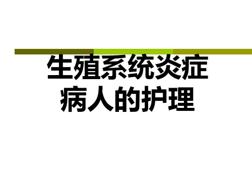 生殖系统炎症病人的护理