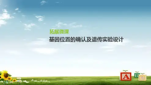 2019届高三生物一轮复习课件：拓展微课 基因位置的确认及遗传实验设计