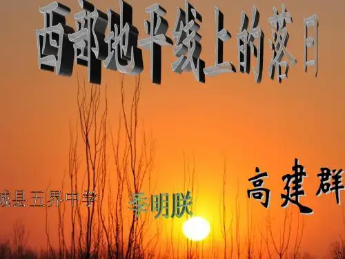 西部地平线上的落日