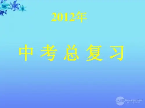 云南省巍山县永济中学九年级化学 中考总复习课件 人教新课标版