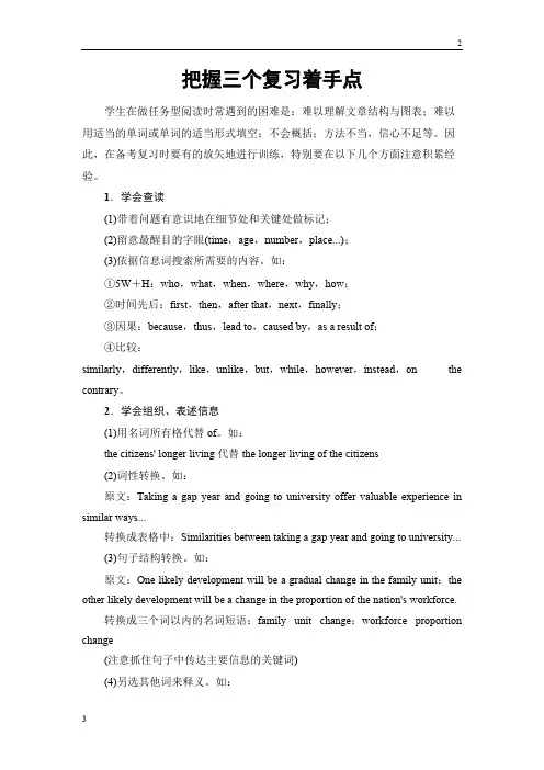 2019届高考英语(江苏专版)二轮复习与策略讲练：第1部分 专题4 把握三个复习着手点 