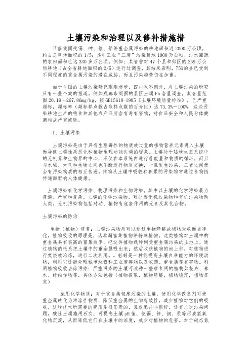 土壤污染及治理措施 2