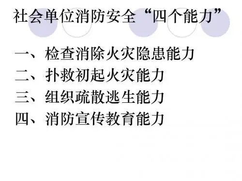 单位消防安全四个能力