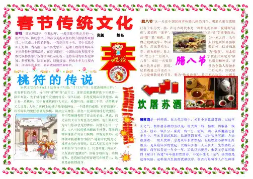 春节传统文化1890A4新年春节电子小报成品,欢度春节手抄报模板,新年快乐电子简报,小学生传统节日板报