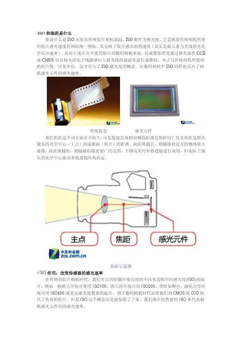 相机参数之ISO焦距篇