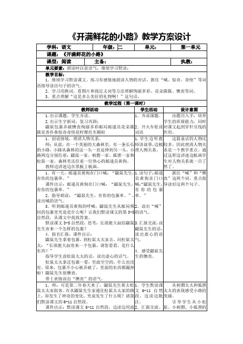 开满鲜花的小路