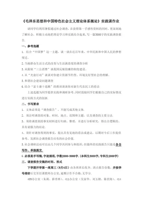 毛概实践课作业
