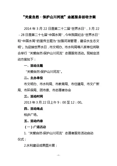 志愿服务活动方案 2