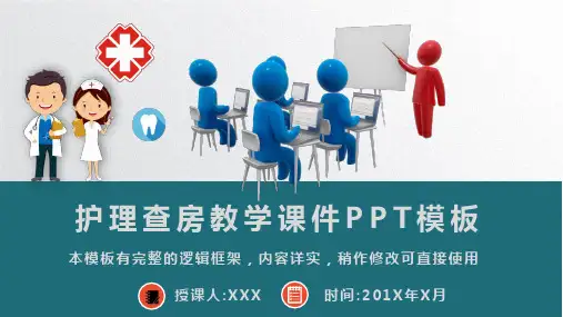 护理查房教学课件PPT模板(一等奖)