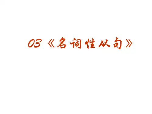2014高考英语一轮复习语法专题课件 03:名词性从句