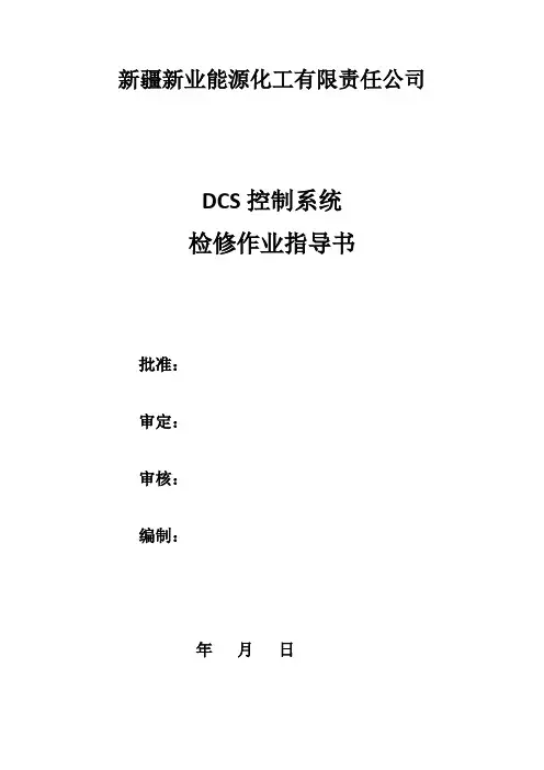 DCS系统作业指导书