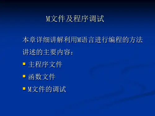 MatlabM文件编程