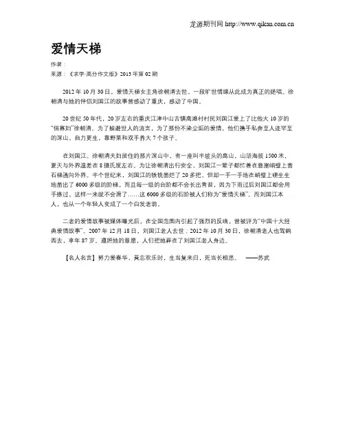 爱情天梯